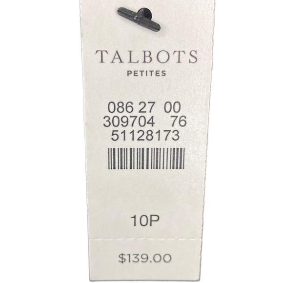 Talbots Limited Edition Dress 2017 Black Ponte Tuxedo Bow Pearl 3/4 Sleeve 10P - Picture 6 of 7